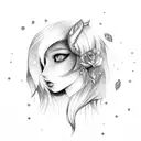 aurora from mountain tattoo design idea