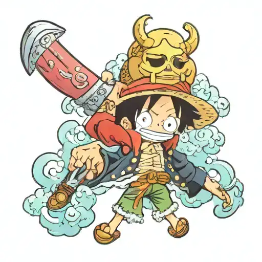 one piece anime tattoo design idea