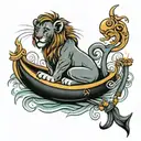 called matata combined Simba pumps rudder tattoo design idea