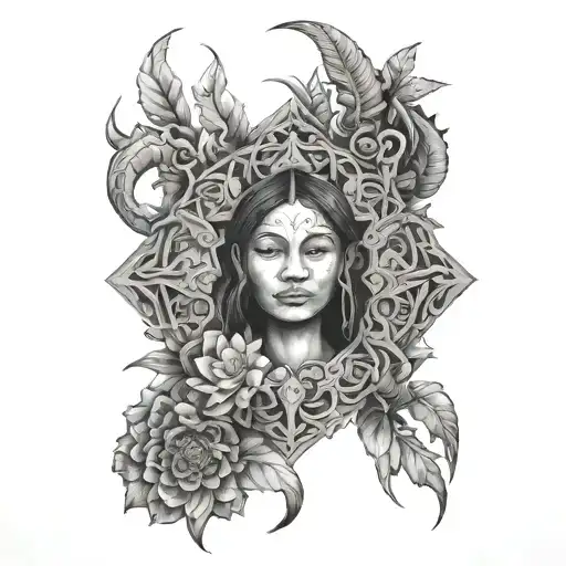 ayahuasca and san Pedro  tattoo design idea