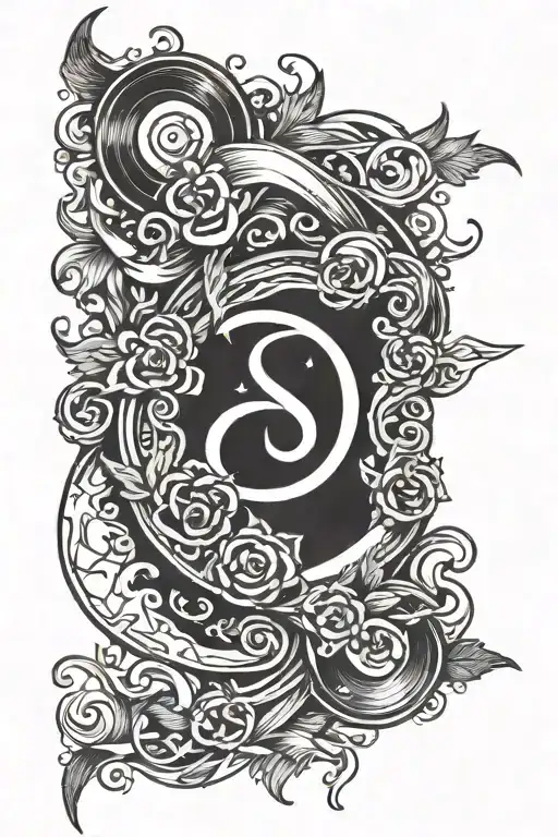 sleep token band logo incorporated tattoo design idea