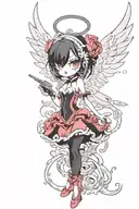 Angel Dust Hazbin Hotel tattoo design idea