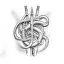 asclepius rod tattoo design idea