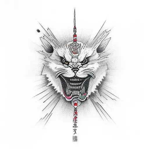 infinito de satoru gojo crecimiento personal con toques futuristas y japonés antiguo  tattoo design idea