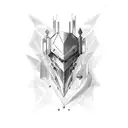 cyber siglism style with sharp corners for arms  tattoo design idea