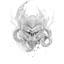 cyber siglism style with sharp corners for arms  tattoo design idea