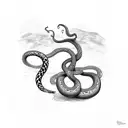 eating disorder awareness symbol made up of a snake and vine tattoo design idea