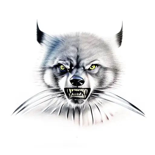 wolverine animal tattoo design idea