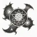 Wicca, moon, tattoo design idea