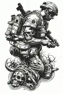 combat medic tattoo design idea