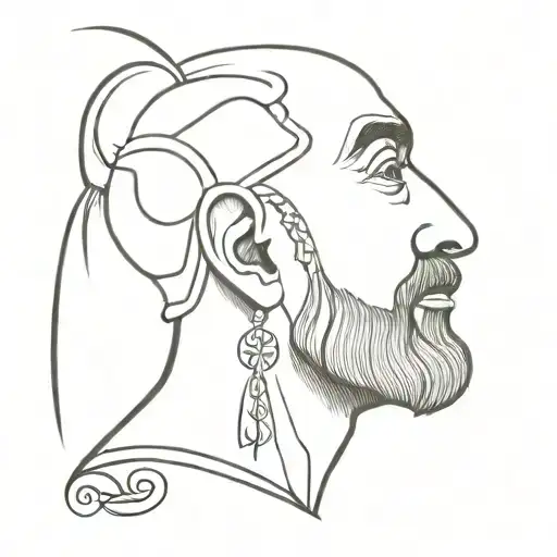 mens small orthodox neck (behind ear) tattoo design tattoo design idea