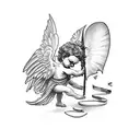 cupid tattoo design idea