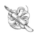 Banana war tattoo design idea