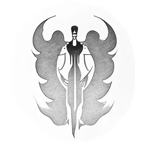 A ghostly figure emerging from an open book tattoo design idea