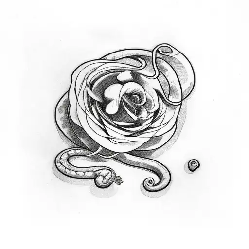 omerta tattoo with snakes and roses tattoo design idea