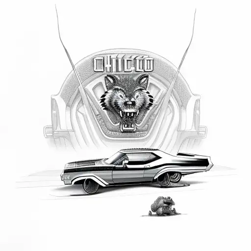 chicano Buick gnx  tattoo design idea