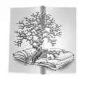 a tree on a book with the statement "knowledge is power" tattoo design idea