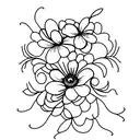anxiety with flowers tattoo design idea
