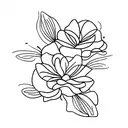 anxiety with flowers tattoo design idea