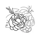 anxiety with flowers tattoo design idea