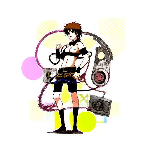 technician changing belt tattoo design idea