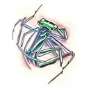praying mantis tattoo design idea