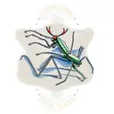 praying mantis tattoo design idea