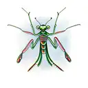 praying mantis tattoo design idea