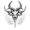 ram skull tattoo design idea