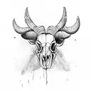 ram skull tattoo design idea