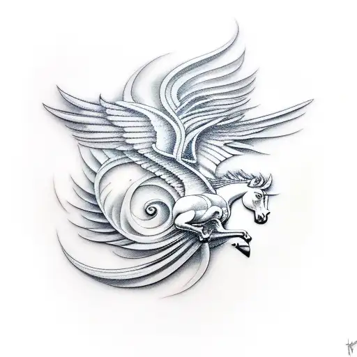 pegasus tattoo design idea