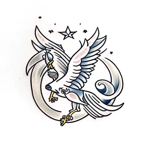 flying pegasus tattoo design idea