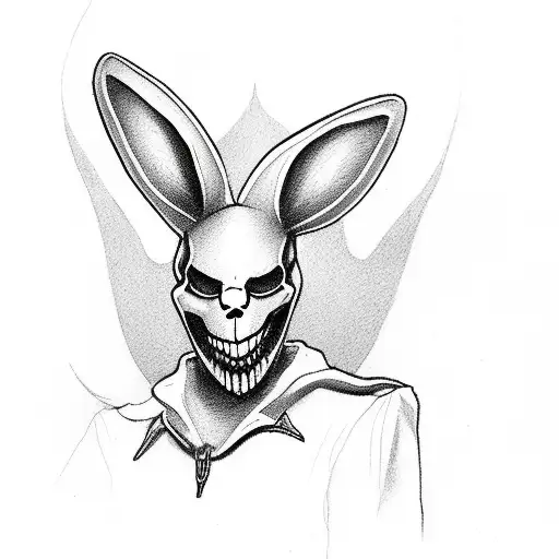 playboy bunny logo ghost grim reaper  tattoo design idea