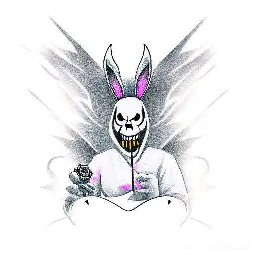playboy bunny logo ghost grim reaper  tattoo design idea
