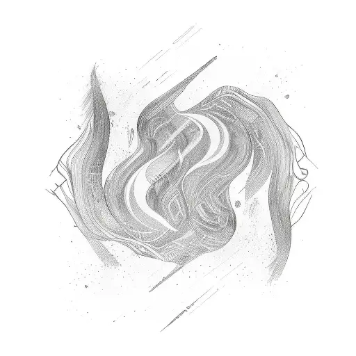 Abstract representation of Billie Eilish's soundwaves tattoo design idea