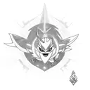 Pokémon trainer with his team made up of greninja, infernape, Klefki, Pidgeot, Empolion, braviary tattoo design idea