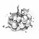 grape, rice, tea leaf  tattoo design idea