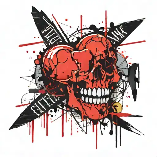 xanax anti depression love death tattoo design idea