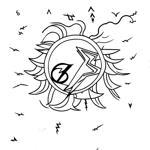 Lightning Bolt wearing ballerina Tutu  tattoo design idea