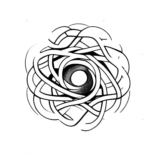 A torus intertwined with the Phi upper letter tattoo design idea