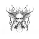 succubus stomach tattoo design idea