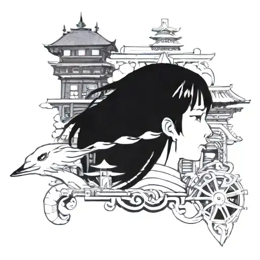 spirited away tattoo design idea