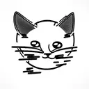 cowboy cat tattoo design idea