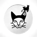 cowboy cat tattoo design idea