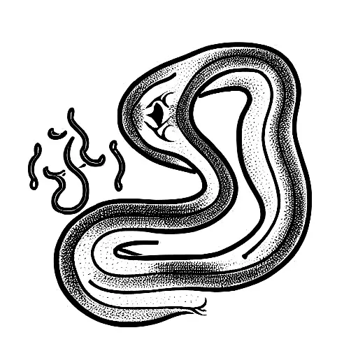 kundalini energy, Buddhism, snake, minimalistic  tattoo design idea