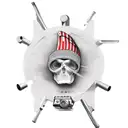 guns,clocks, ski mask, roman numbers, sleeve tatto tattoo design idea