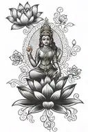 lakshmi ji lotus and charmingness clip art tattoo design tattoo design idea