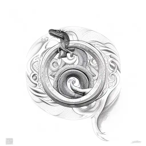 Double Ouroboros tattoo design idea