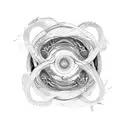 Double Ouroboros tattoo design idea