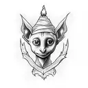 Dobby the elf with Gryffindor's sword tattoo design idea